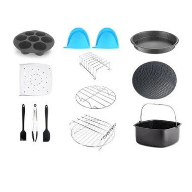 Air Fryer Accessories Square 12 Pcs Recipe Cookbook Compatible Philips COSORI Kitchen Cooking Gadgets