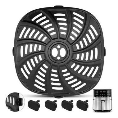 Air Fryer Grill Pan for Gourmia GAF716 GAF798 7QT AirFryer, Nonstick 22.6 x 22.6 cm, Air Fryer Replacement Parts Accessories Rack Tray