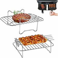Detailed information about the product Air Fryer Grilling Rack For Ninja AF300/400 - Stainless Steel Rack.