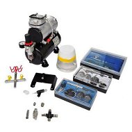 Detailed information about the product Airbrush Compressor Set With 3 Pistols 310 X 150 X 310 Mm