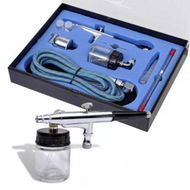 Detailed information about the product Airbrush Set With Glass Jar 0.2 / 0.3 / 0.5 Mm Nozzles.