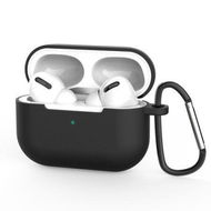 Detailed information about the product AirPods Pro Case With Keychain Silicone Skin Case Cover Shock-Absorbing Front LED Visible (Black)