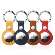 Detailed information about the product AirTag Keychain Holder Waterproof Leather Case 4 Pack IPX8 Protective Cover With Key Ring