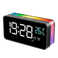 Detailed information about the product Alarm Clock for Heavy Sleepers,Desk Digital Clock with Temperature Large Display RGB Night Light,Dimmable Bedside Alarm Clock