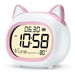 Alarm Clock with Night Light for Kids, Small Digital Alarm Clocks for Bedrooms, Cute Cat Alarm Clock with Sleep Training, Snooze (White Pink). Available at Crazy Sales for $29.95