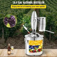 Detailed information about the product Alcohol Distiller 70L Alcohol Still Whiskey Distillery Kit Home Moonshine Still with Thermometer and Fermentation Tank for Alcohol Distilling