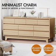 Detailed information about the product ALFORDSON 10 Chest of Drawers Minimalist Storage Cabinet Dresser Tallboy Wood