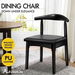 ALFORDSON 1x Dining Chair Kitchen Lounge Cafe Retro Wood PU Leather Seat Black. Available at Crazy Sales for $99.95