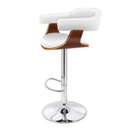 Detailed information about the product ALFORDSON 2x Bar Stool Joan Kitchen Swivel Chair Wooden Leather Gas Lift White