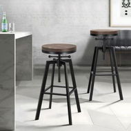 Detailed information about the product ALFORDSON 2x Bar Stool Retro Kitchen Vintage Chair Industrial Rustic Ezra