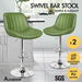 ALFORDSON 2x Bar Stools Gas Lift Leather Bar Chairs Kitchen Swivel Avocado Green. Available at Crazy Sales for $189.95