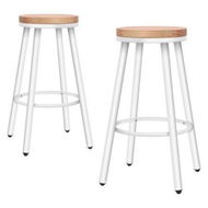 Detailed information about the product ALFORDSON 2x Bar Stools Retro Kitchen Vintage Chair Industrial Rocio White