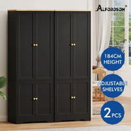 Detailed information about the product ALFORDSON 2x Buffet Sideboard Storage Cabinet Cupboard Kitchen Hallway Wardrobe