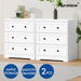 ALFORDSON 2x Chest of Drawers Storage Cabinet Bedside Table Hamptons Drawers. Available at Crazy Sales for $299.95