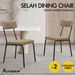 ALFORDSON 2x Dining Chairs Accent Kitchen Lounge Curved Backrest Corduroy Khaki. Available at Crazy Sales for $139.95