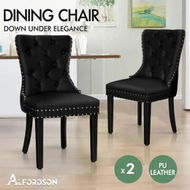 Detailed information about the product ALFORDSON 2x Dining Chairs Kitchen Lounge Black