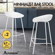 Detailed information about the product ALFORDSON 2x Kitchen Bar Stools Bar Stool Counter Chairs Metal White Finn