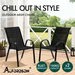 ALFORDSON 2x Outdoor Lounge Chairs Patio Dining Furniture Garden Stackable Black. Available at Crazy Sales for $89.95