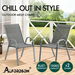 ALFORDSON 2x Outdoor Lounge Chairs Patio Dining Furniture Garden Stackable Grey. Available at Crazy Sales for $89.95