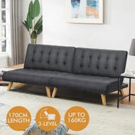 Detailed information about the product ALFORDSON 2x Sofa Bed Lounge Chair Single Seater Fabric Grey