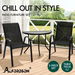 ALFORDSON 3PCS Outdoor Furniture Patio Table and Chairs Garden Bistro Set Black. Available at Crazy Sales for $149.95