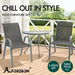 ALFORDSON 3PCS Outdoor Furniture Patio Table and Chairs Garden Bistro Set Grey. Available at Crazy Sales for $149.95