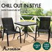 ALFORDSON 3PCS Outdoor Furniture Patio Table and Chairs Set Garden Square Black. Available at Crazy Sales for $159.95