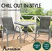 ALFORDSON 3PCS Outdoor Furniture Patio Table and Chairs Set Garden Square Grey. Available at Crazy Sales for $159.95