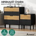 ALFORDSON 4 Chest of Drawers Bedside Table Storage Cabinet Set Dresser Black/Wood. Available at Crazy Sales for $249.95