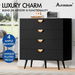 ALFORDSON 4 Chest of Drawers Modern Storage Cabinet Dresser Tallboy Black. Available at Crazy Sales for $249.95