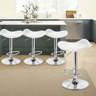 Detailed information about the product ALFORDSON 4x Bar Stools Portia Kitchen Swivel Chair Leather Gas Lift WHITE