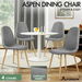 ALFORDSON 4x Dining Chair Kitchen Accent Cafe Lounge Padded Seat Chenille Grey. Available at Crazy Sales for $189.95