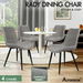 ALFORDSON 4x Dining Chair Kitchen Accent Lounge Padded Seat Metal Chenille Grey. Available at Crazy Sales for $339.95