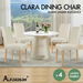 ALFORDSON 4x Dining Chairs Cafe Kitchen Chair Retro High-Back Wood Fabric Beige. Available at Crazy Sales for $369.95