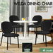 ALFORDSON 4x Dining Chairs Cafe Kitchen Lounge Curved Wooden Back Sherpa Black. Available at Crazy Sales for $339.95