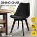 ALFORDSON 4x Dining Chairs Padding Retro PU Leather Kitchen Lounge Wooden Black. Available at Crazy Sales for $189.95
