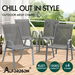 ALFORDSON 4x Outdoor Lounge Chairs Patio Dining Furniture Garden Stackable Grey. Available at Crazy Sales for $159.95