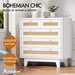 ALFORDSON 5 Chest of Drawers Rattan Storage Cabinet Dresser Tallboy White. Available at Crazy Sales for $199.95