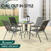 ALFORDSON 5PCS Outdoor Furniture Table and Chairs Set Round Grey. Available at Crazy Sales for $229.95