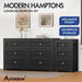ALFORDSON 6 Chest of Drawers Bedside Table Bedroom Storage Hamptons Black. Available at Crazy Sales for $399.95