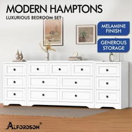 Detailed information about the product ALFORDSON 7 Chest of Drawers 2x Bedside Table Bedroom Storage Hamptons White