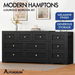 ALFORDSON 7 Chest of Drawers Bedside Table Bedroom Storage Hamptons Black. Available at Crazy Sales for $419.95