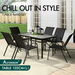 ALFORDSON 7PCS Outdoor Dining Set Garden Table and Chairs Patio Furniture Black. Available at Crazy Sales for $399.95