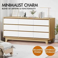 Detailed information about the product ALFORDSON 9 Chest of Drawers Minimalist Storage Cabinet Dresser Tallboy White