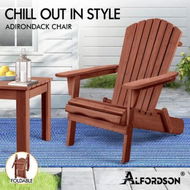 Detailed information about the product ALFORDSON Adirondack Chairs Wooden Outdoor Patio Furniture Brown