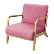 Detailed information about the product ALFORDSON Armchair Accent Chair Fabric Lounge Sofa Wood Couch Seat Pink