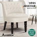 ALFORDSON Armchair Accent Chair Wooden Lounge Sofa Wingback Couch Fabric Seat. Available at Crazy Sales for $159.95