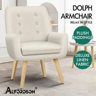 Detailed information about the product ALFORDSON Armchair Lounge Accent Chair Fabric Beige