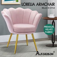 Detailed information about the product ALFORDSON Armchair Lounge Chair Accent Velvet Seat Sofa Fabric Couch Pink