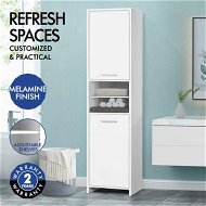 Detailed information about the product ALFORDSON Bathroom Cabinet Tall Storage Furniture Slim Shelf Cupboard White